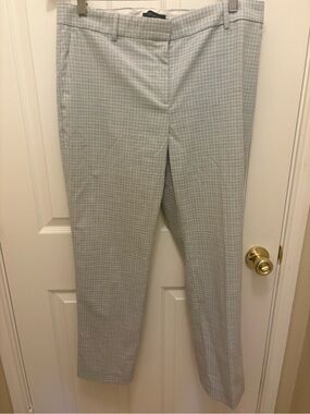 Ann Taylor size 10 Light Gray Windowpane Dress Pants